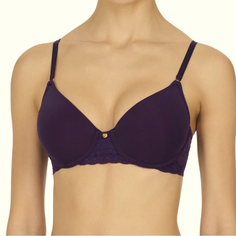 New Natori Bliss Perfection Bra 34 D Midnight Navy
